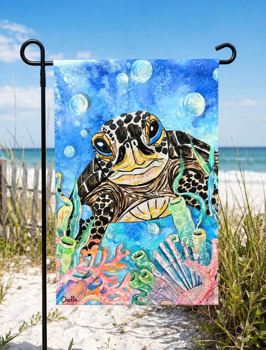 Garden Flag: Cora-L Ree Sea Turtle