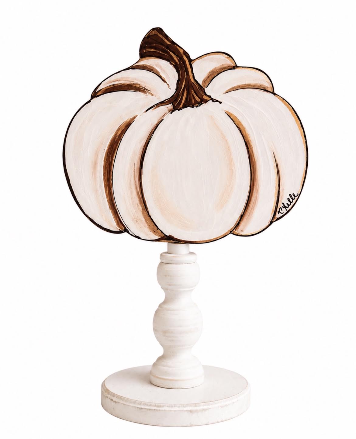 Seasonal & Everyday Topper:  White Pumpkin