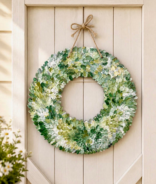 Interchangeable Boxwood Wreath Door Hanger