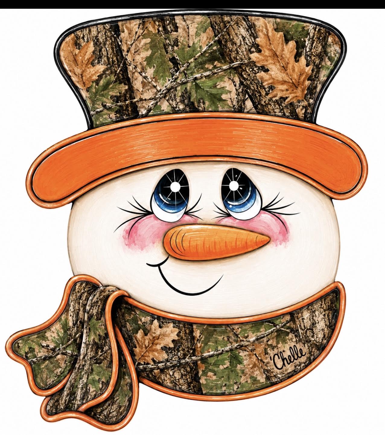 Christmas Ornament: Camo Snowman