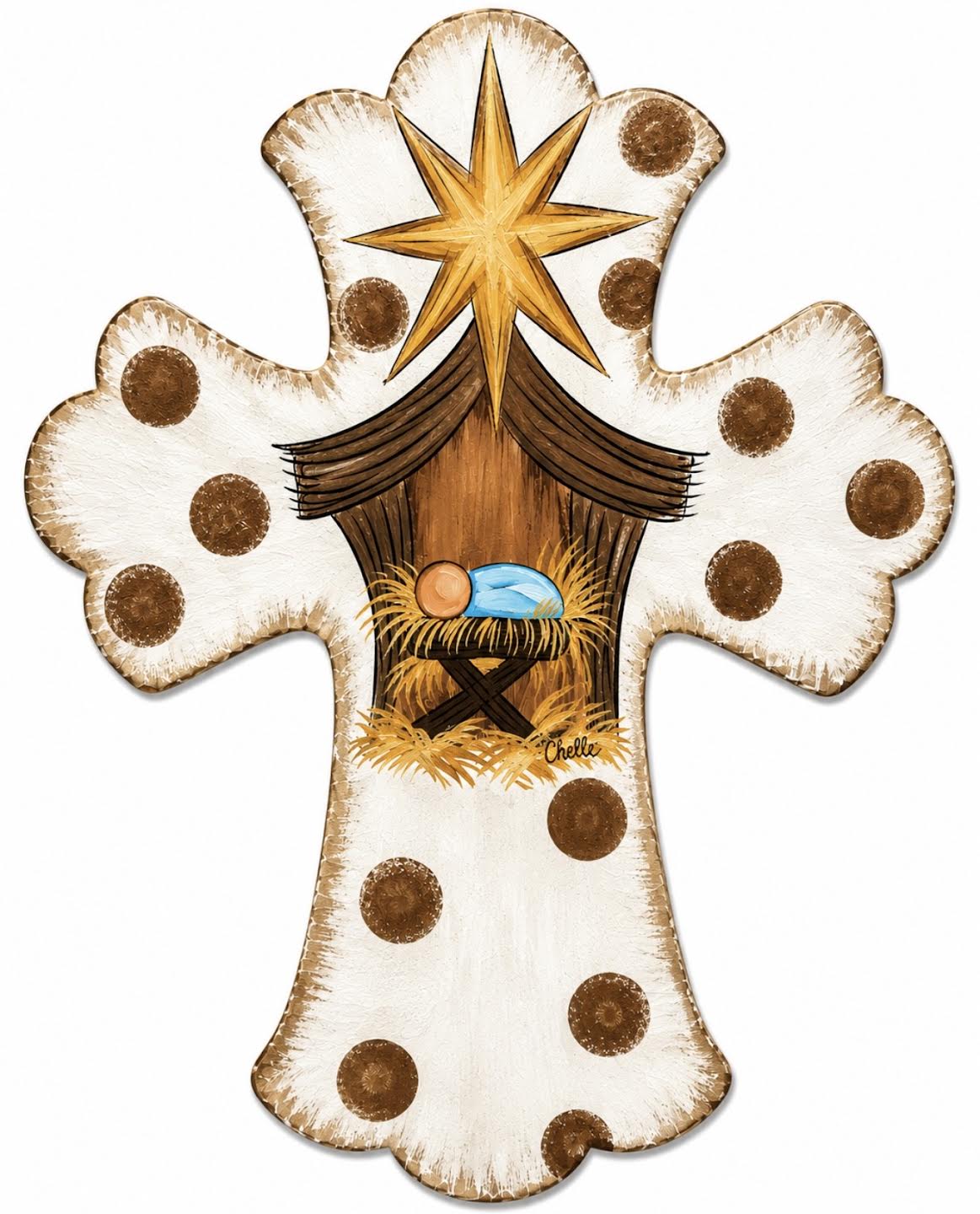 Chistmas Ornament: Nativity Cross
