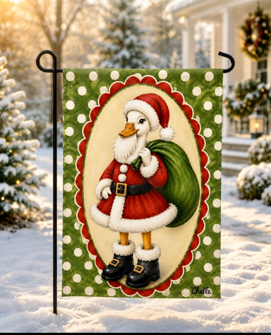 Garden Flag:  Christmas Goose