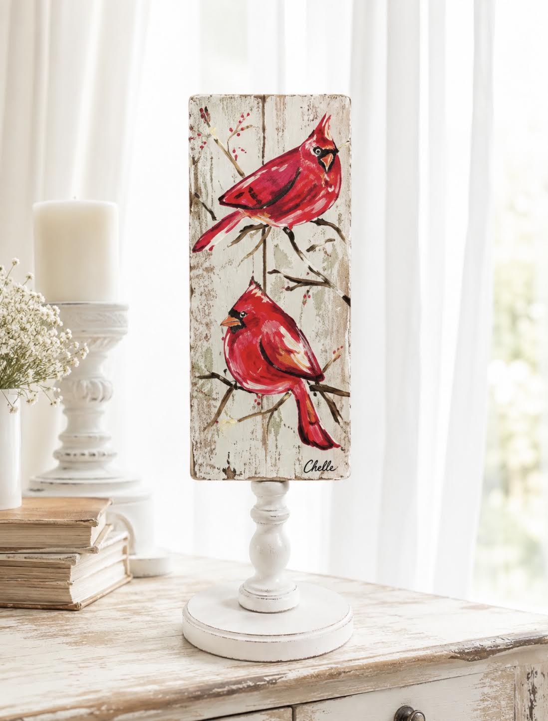 Seasonal & Everyday Toppers: Twin Cardinals