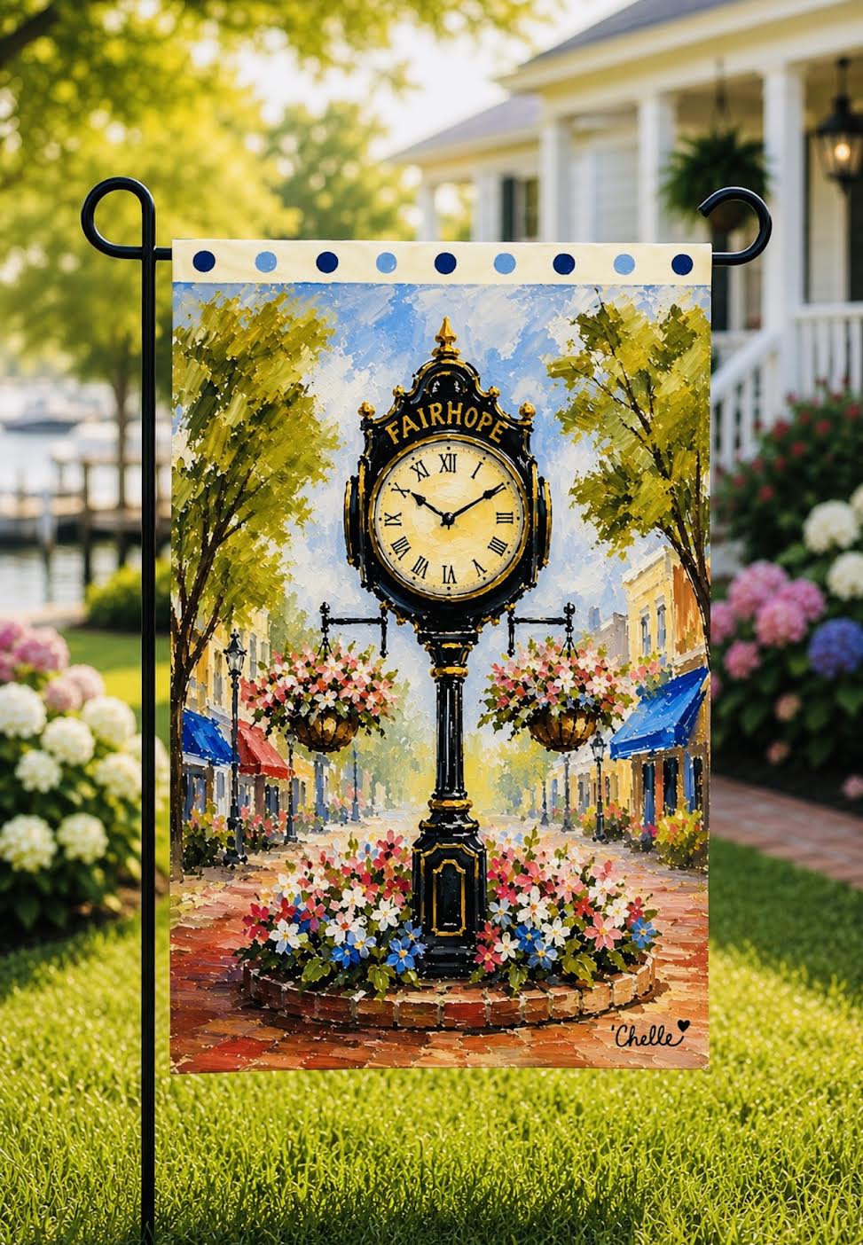 Garden Flag: The Fairhope Clock