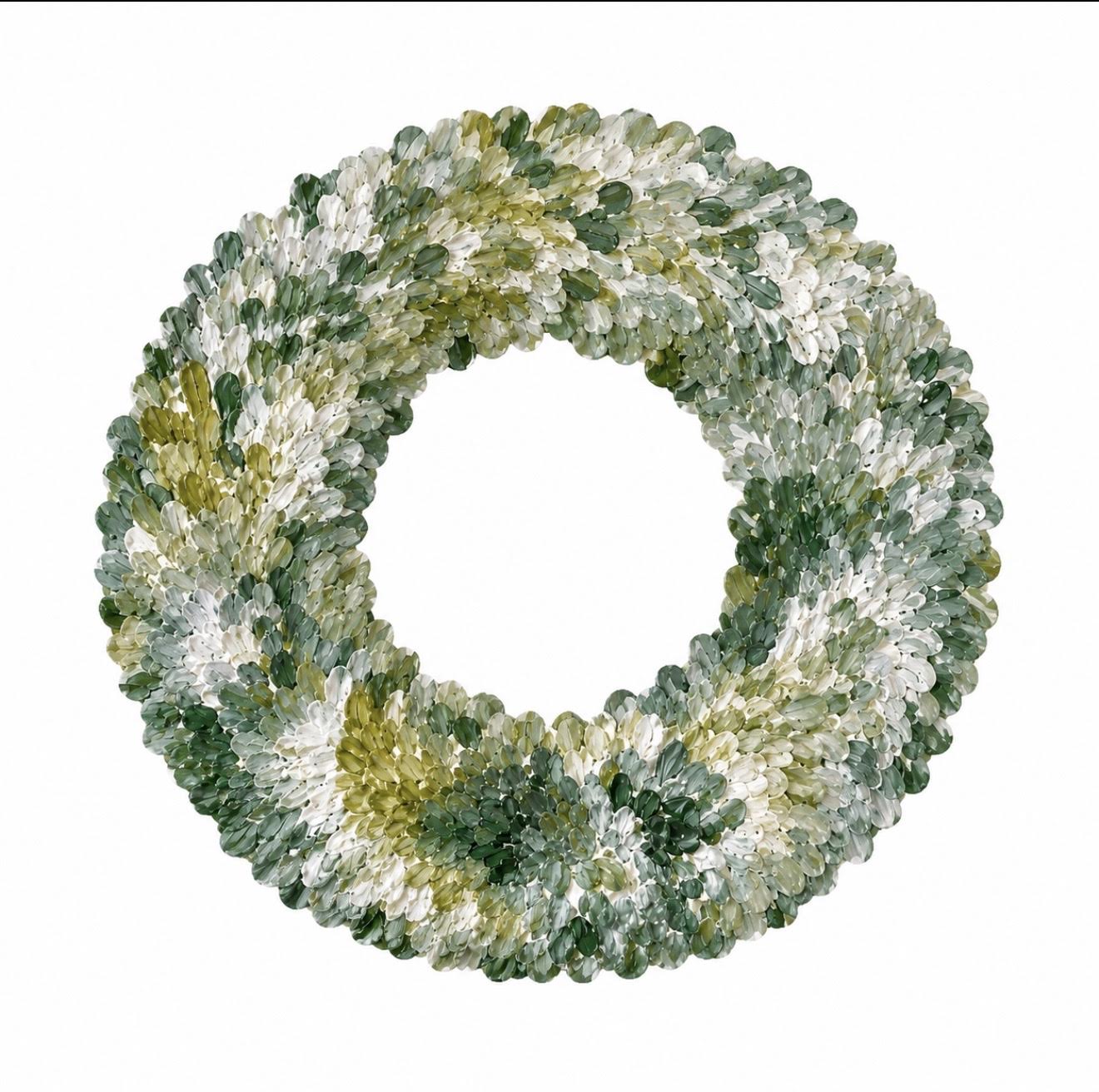 Interchangeable Boxwood Wreath Door Hanger