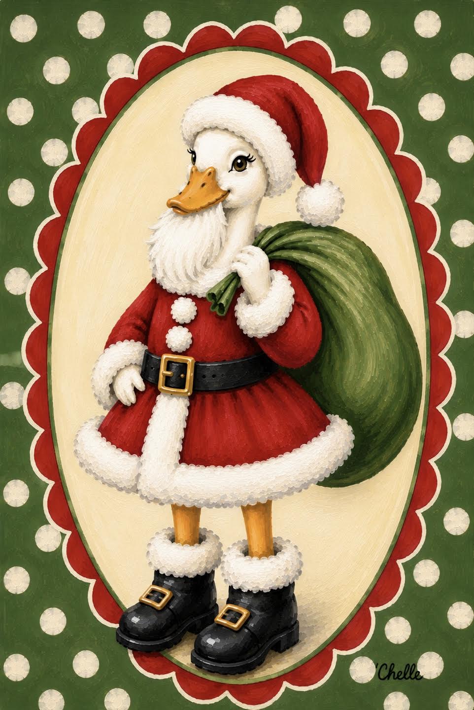 Garden Flag:  Christmas Goose