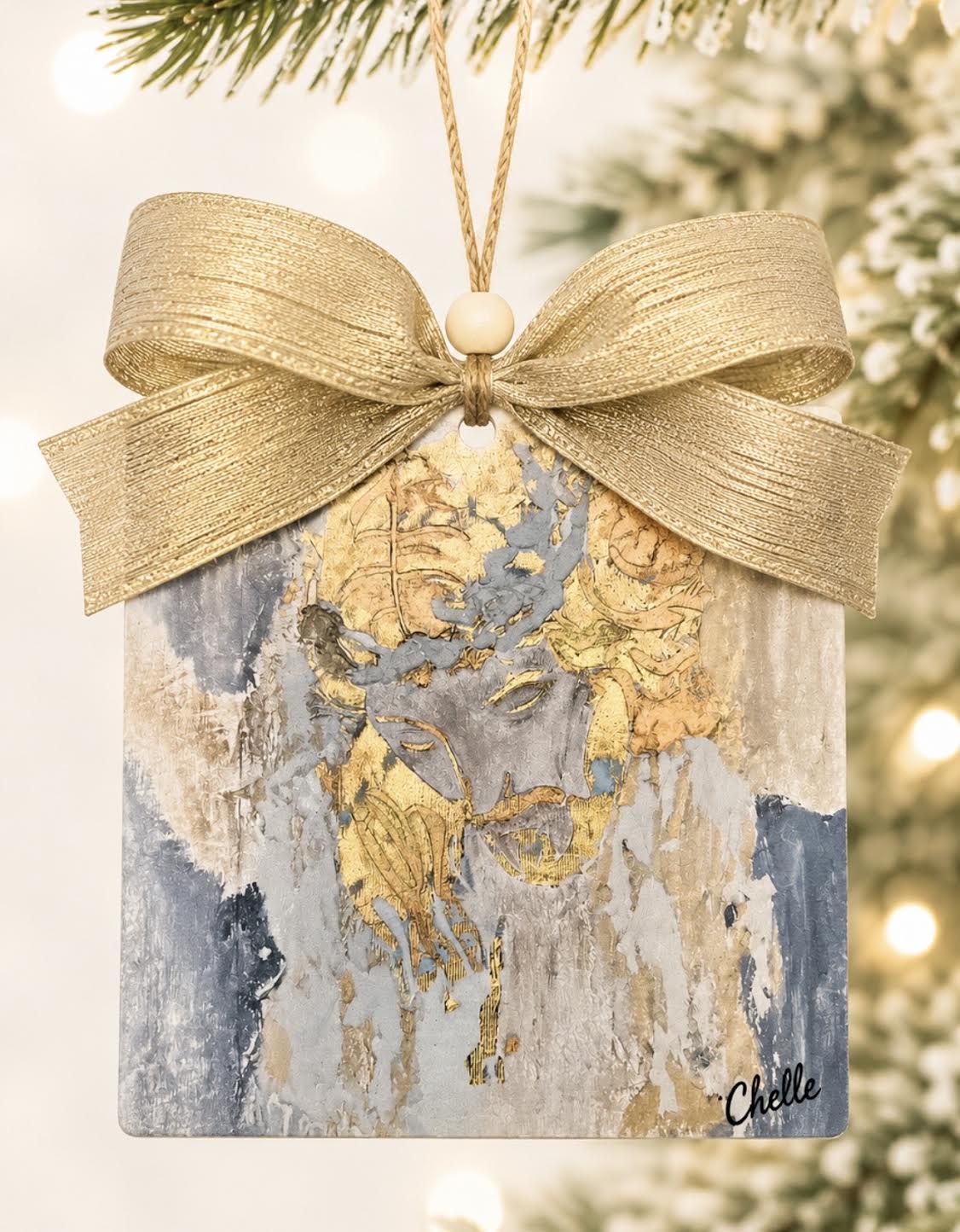 Christmas Ornament: Jesus in Gold