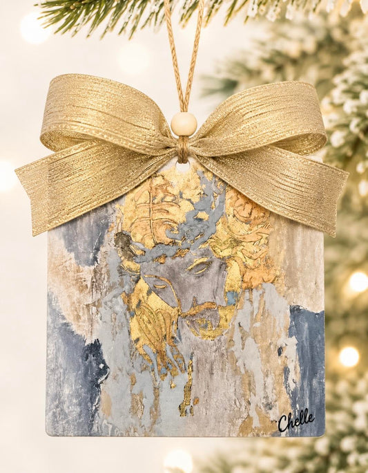Christmas Ornament: Jesus in Gold
