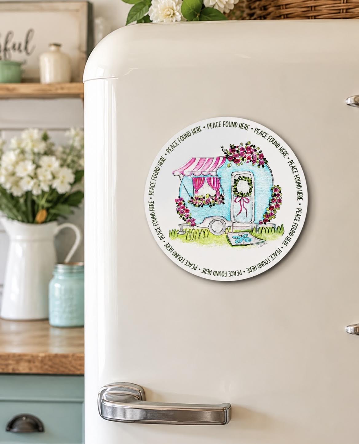 Vinyl Magnets: Peace found Here