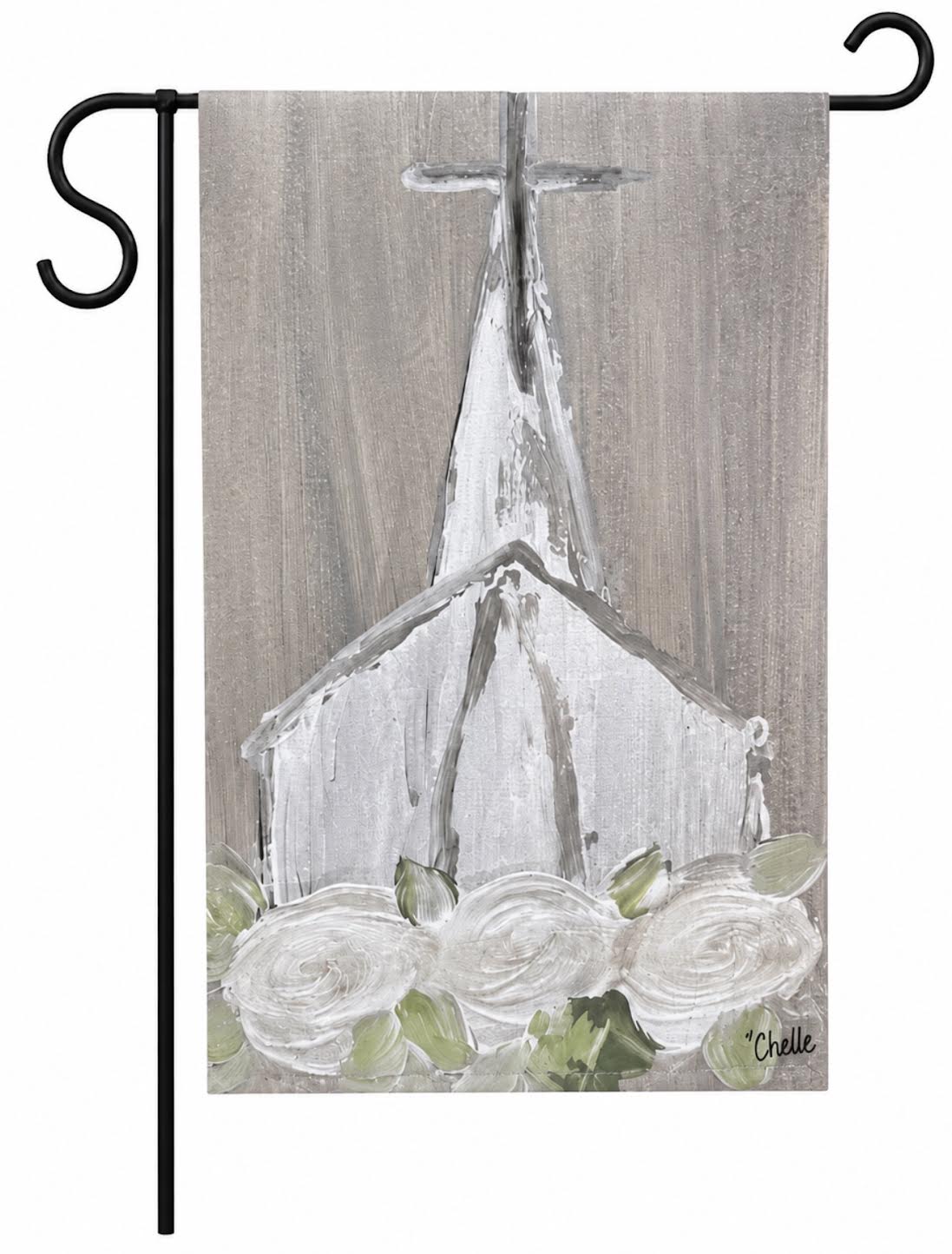 Garden Flag: Country Gray Church