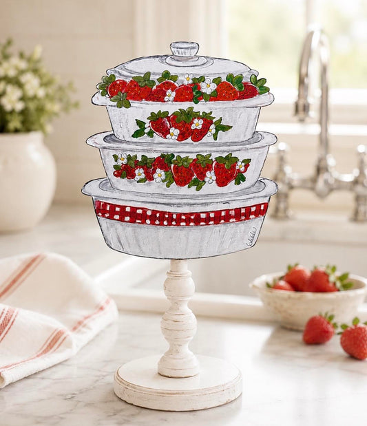 Seasonal & Everyday Topper: Vintage Pyrex Strawberry Bowls