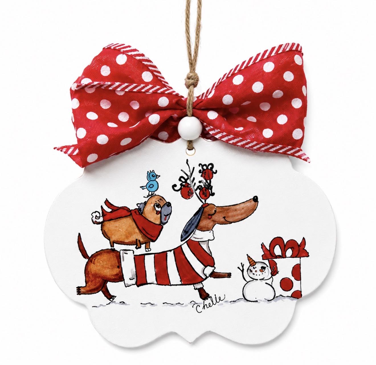 Christmas Ornament: Daschund & Friends