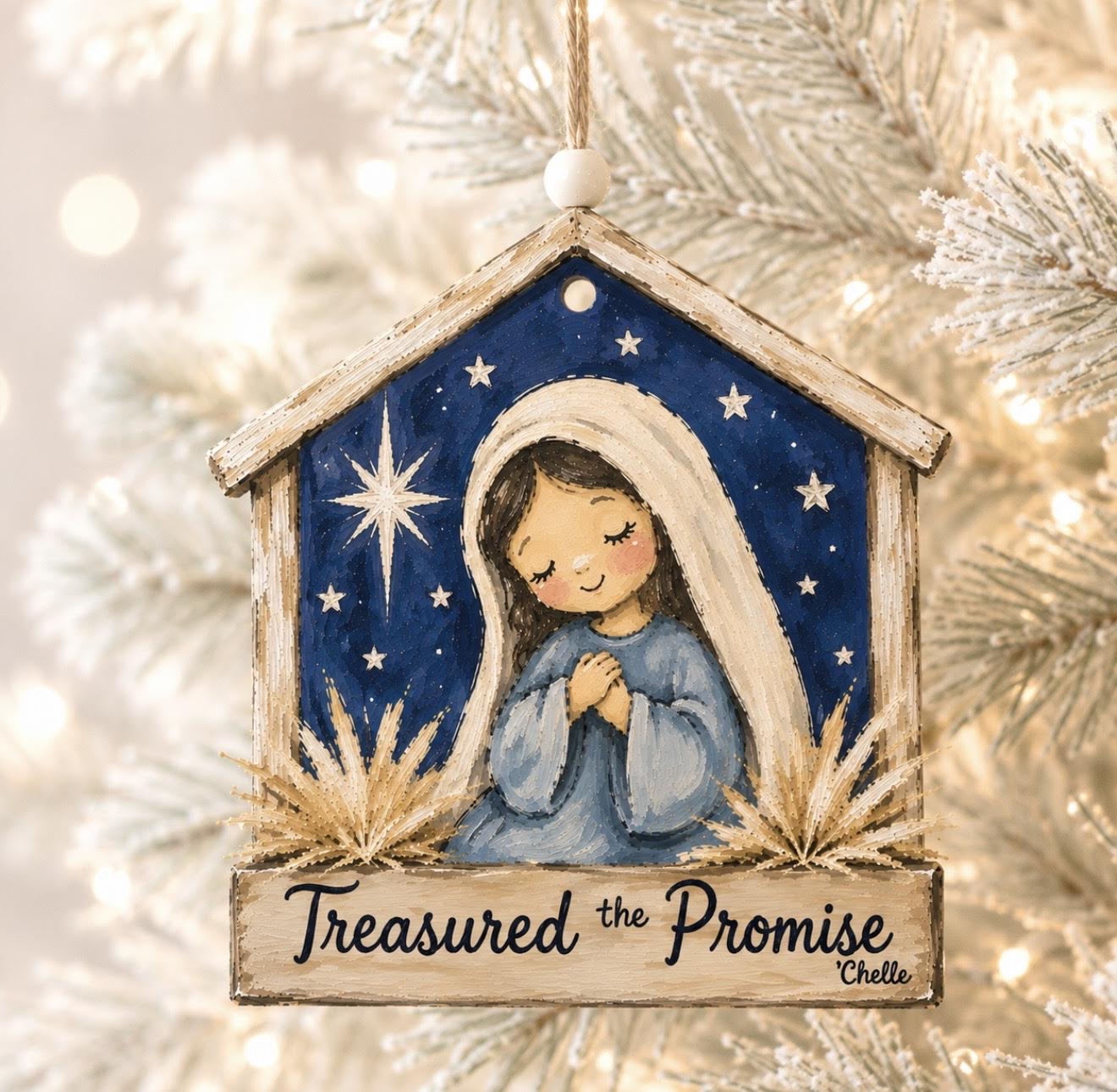 Christmas Ornament: Treasured the Promise
