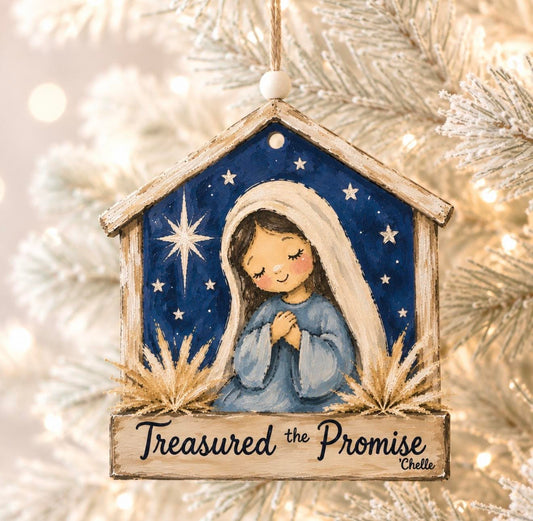 Christmas Ornament: Treasured the Promise
