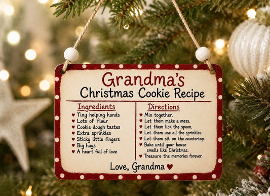 Christmas Ornament: Grandma's Cookie Recipe