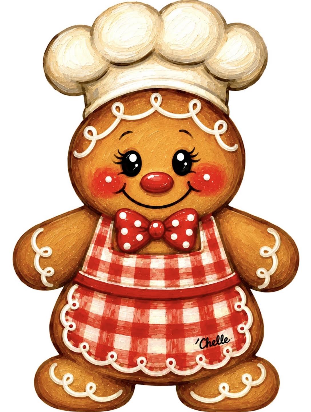 Christmas Ornament: Gingerbread Man in an Apron