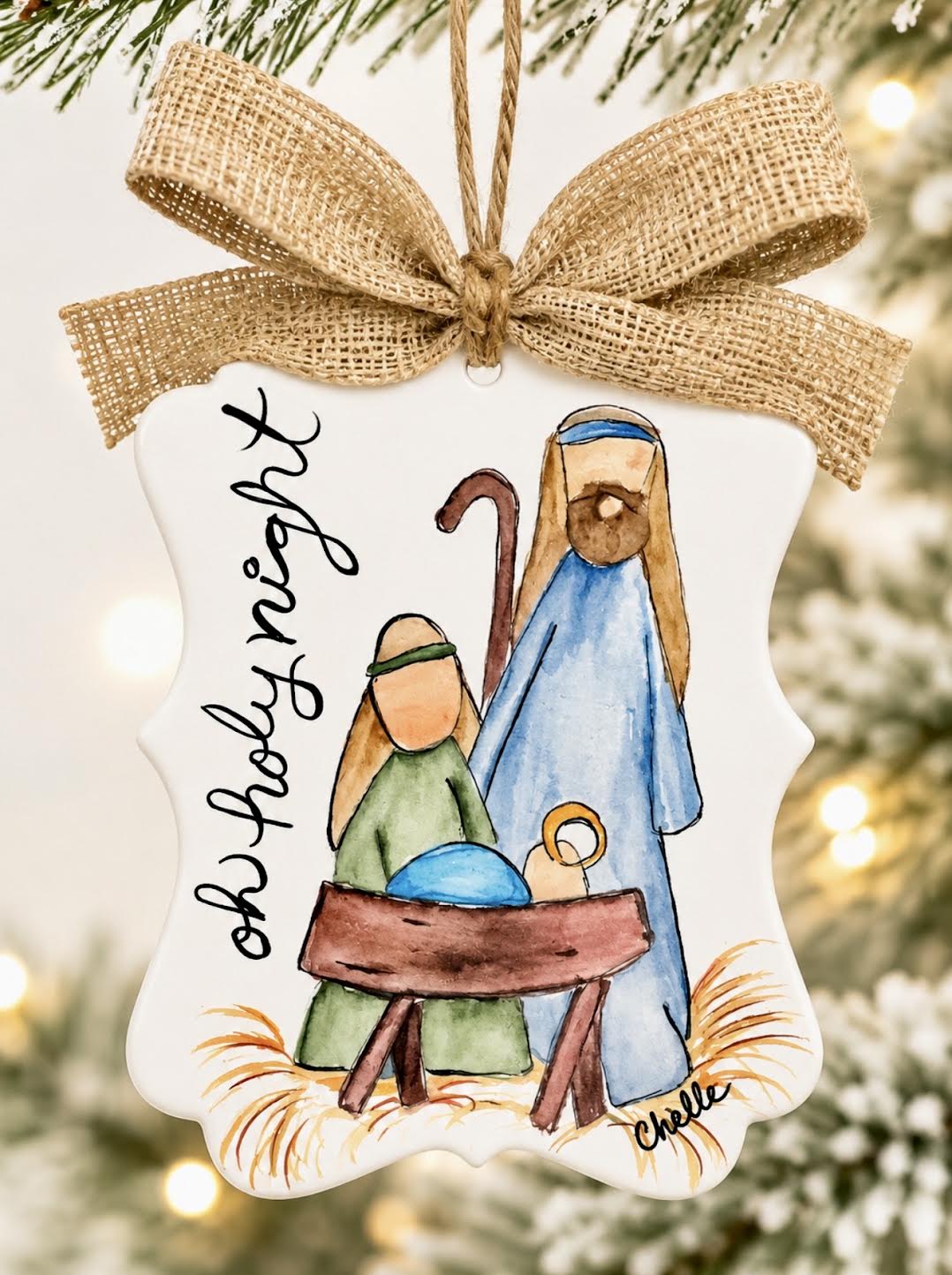 Christmas Ornament; Oh Holy Night