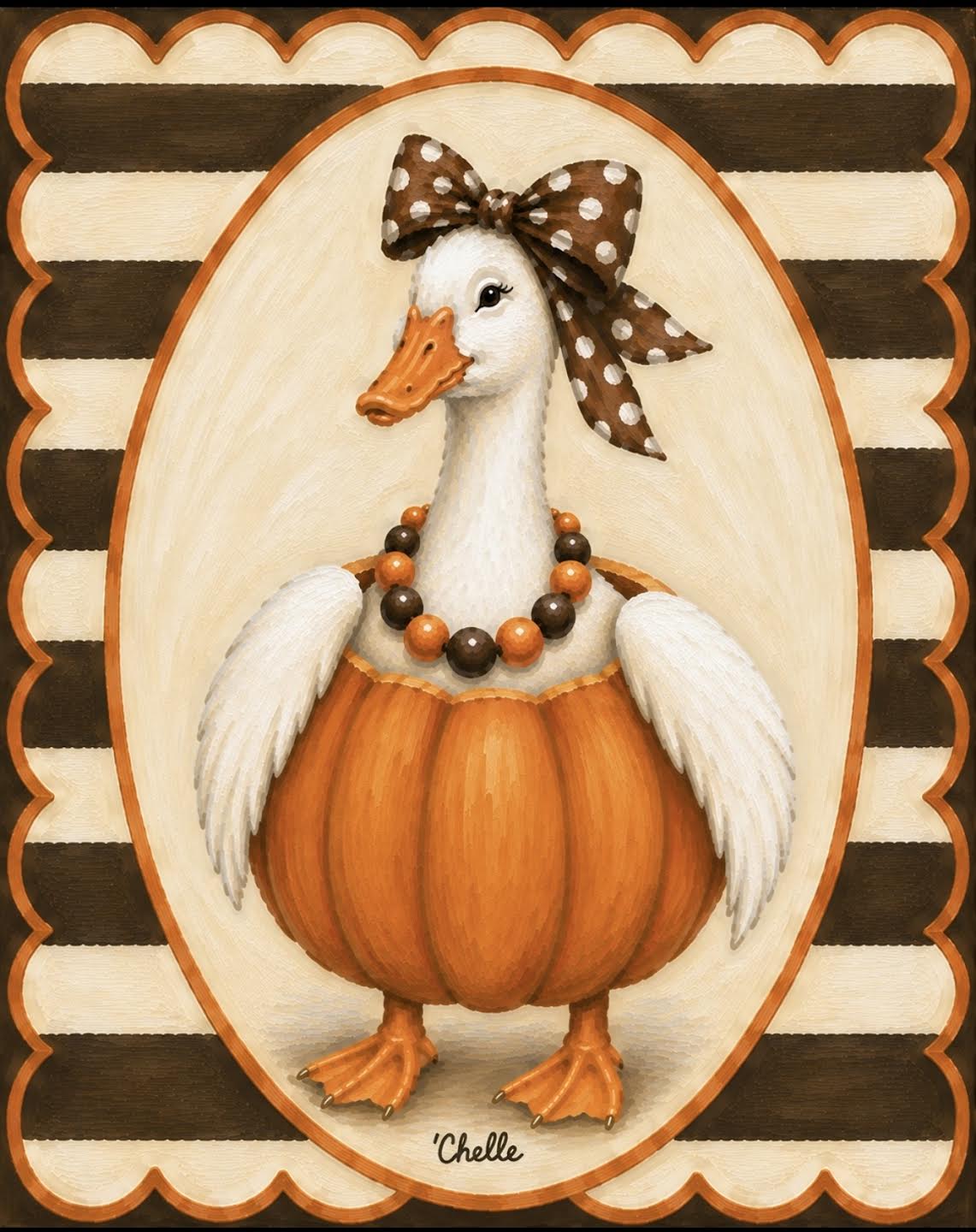 Garden Flag: Pumpkin Patch Goose