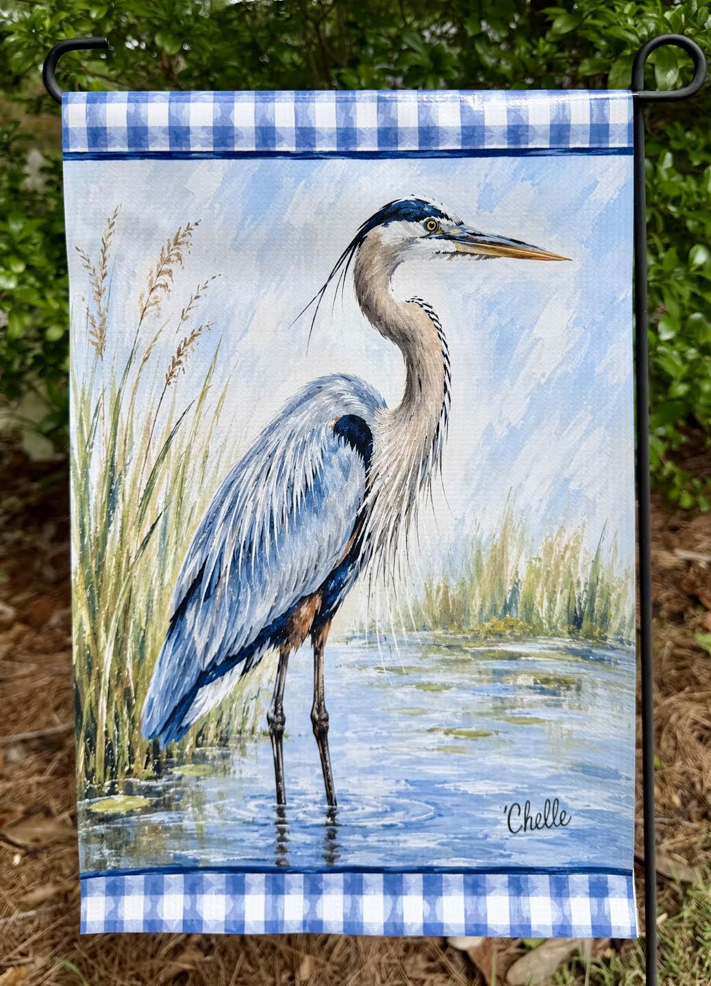 Garden Flag: Blue Heron