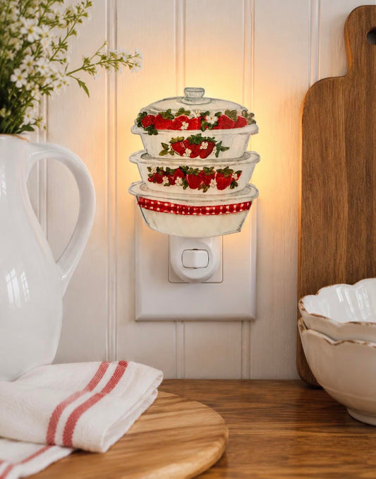 Nightlight: Pyrex & Strawberries