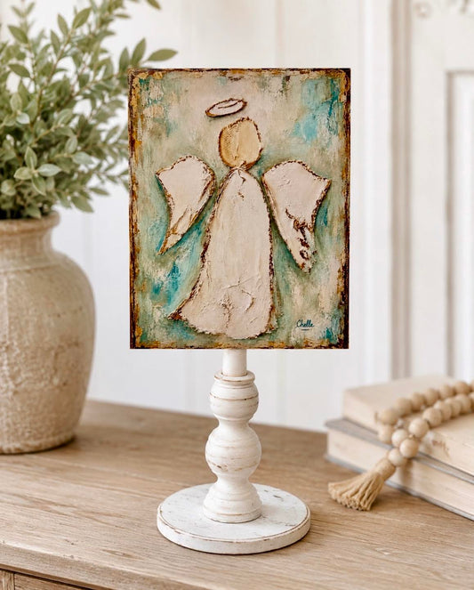 Seasonal & Everyday Topper: Angel in White and Aqua