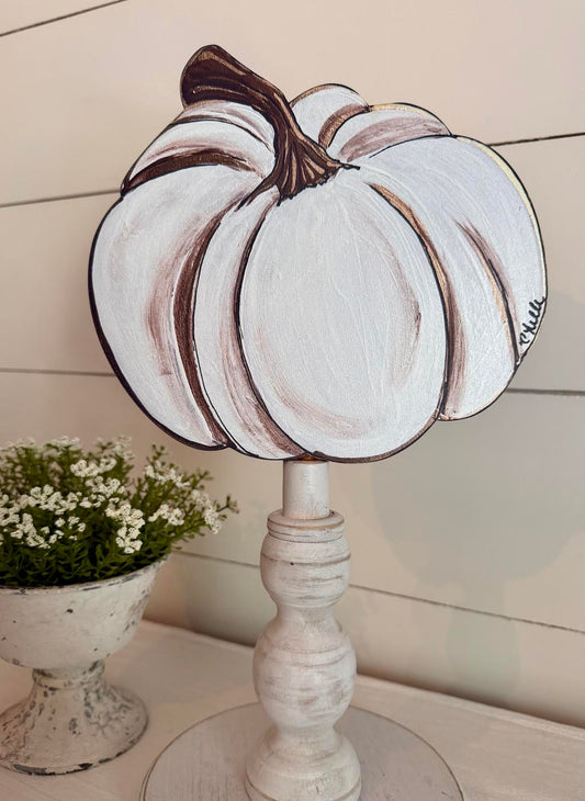 Seasonal & Everyday Topper:  White Pumpkin