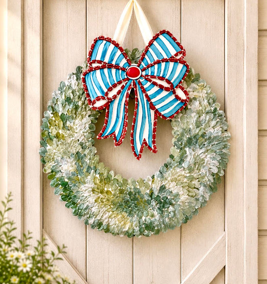 Interchangeable Boxwood Attachments:  Patriotic Bow