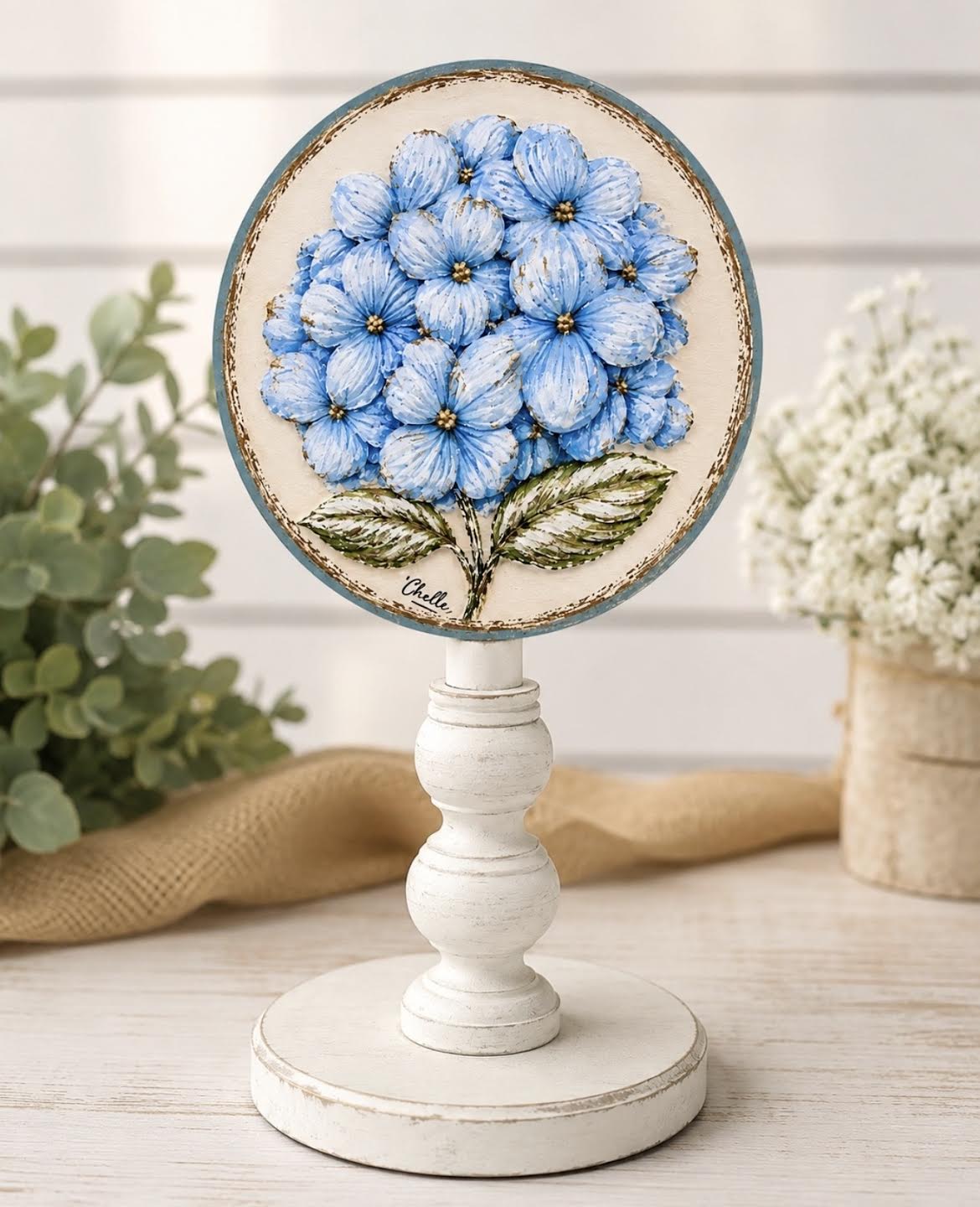 Seasonal & Everyday Topper: Blue Hydrangea