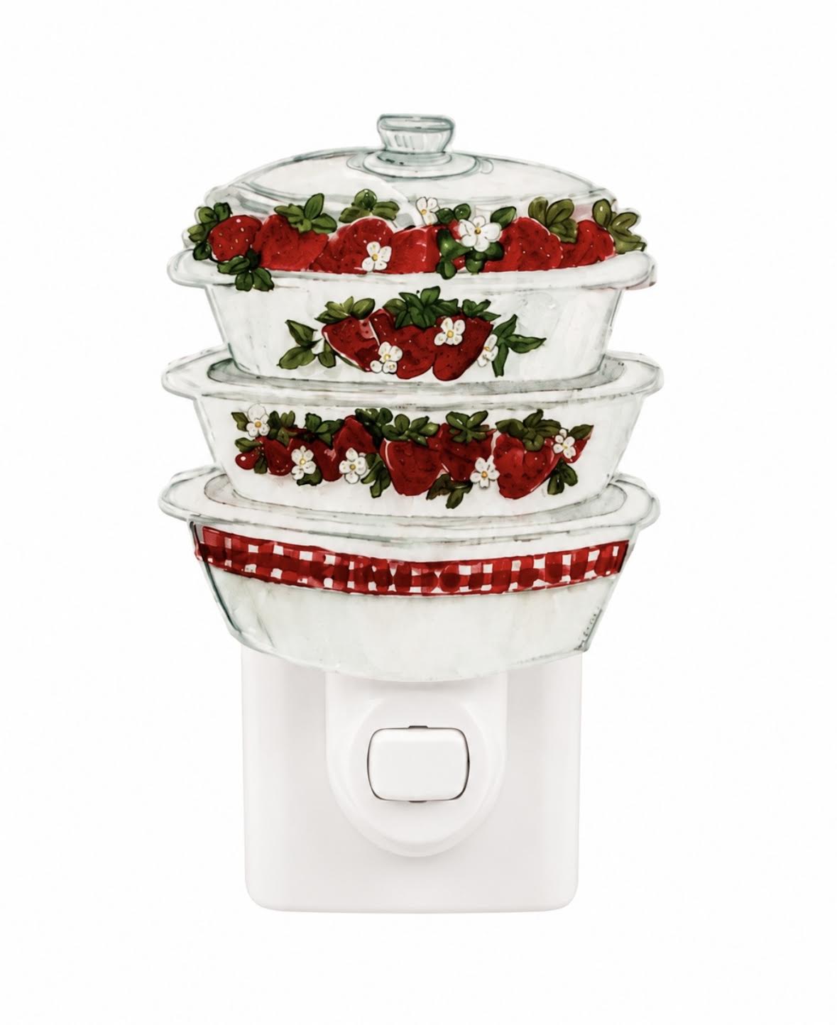 Nightlight: Pyrex & Strawberries