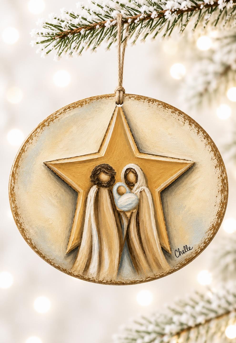 Christmas Ornament: Star Nativity