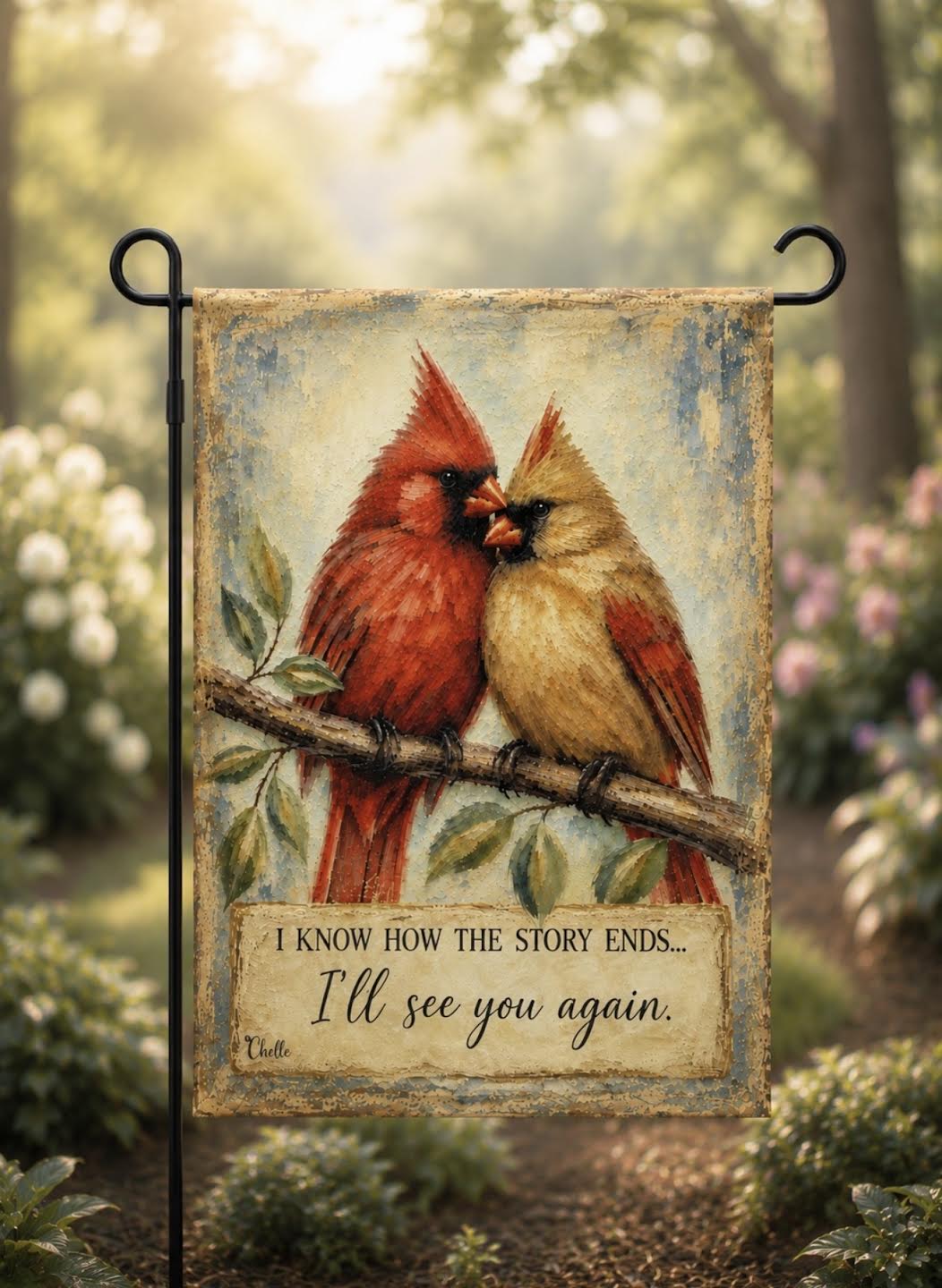 Garden Flag:  Cardinal Memorial