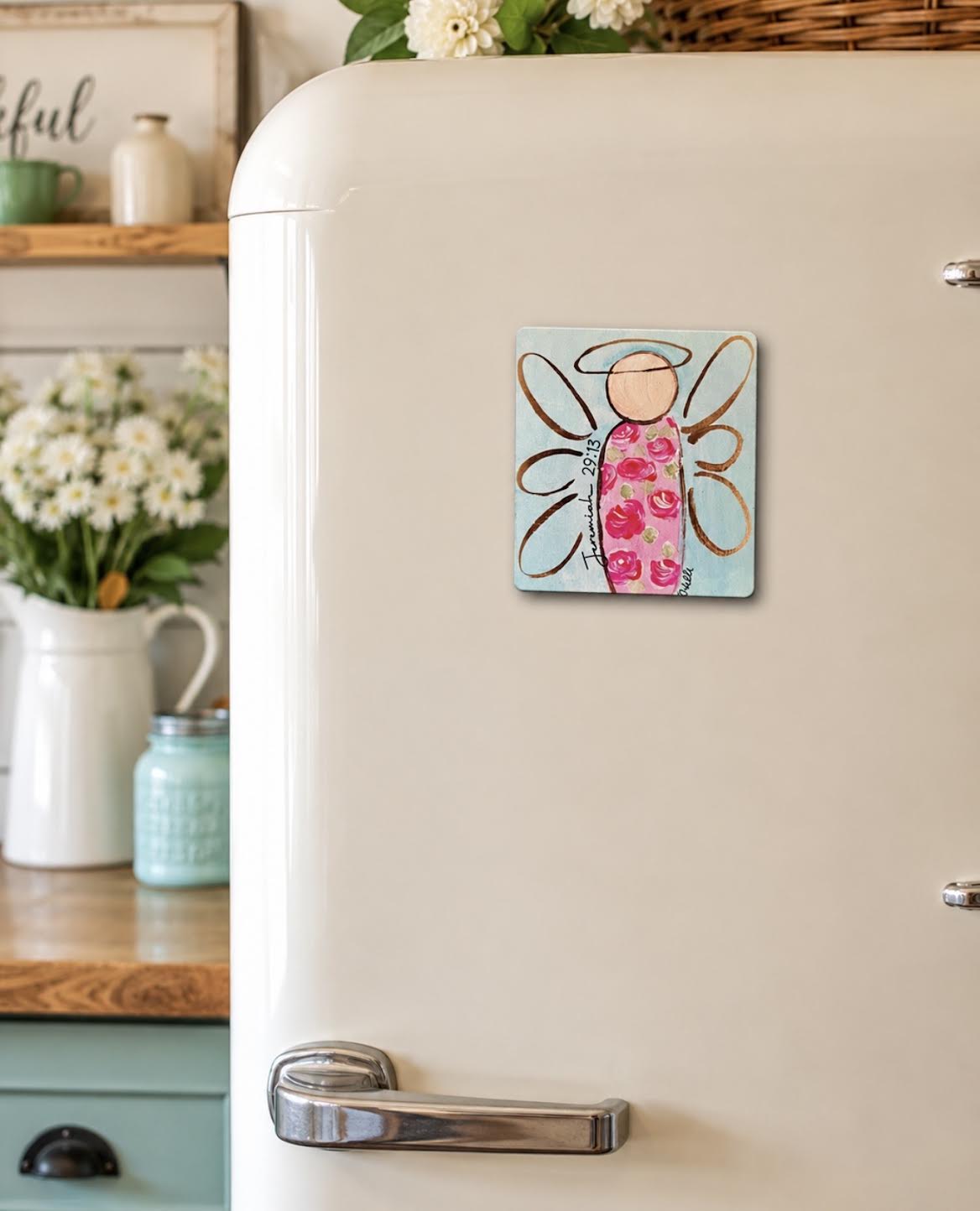 Vinyl Magnets:  Pink Angel