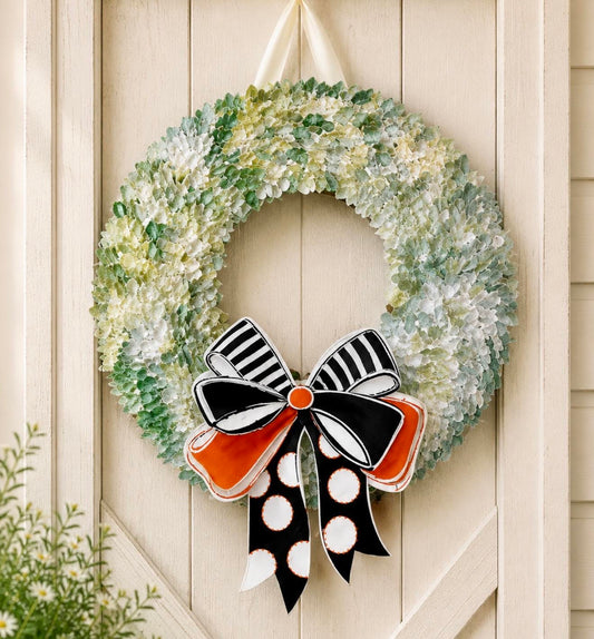 Interchangeable Boxwood Attachment:  Halloween Bow