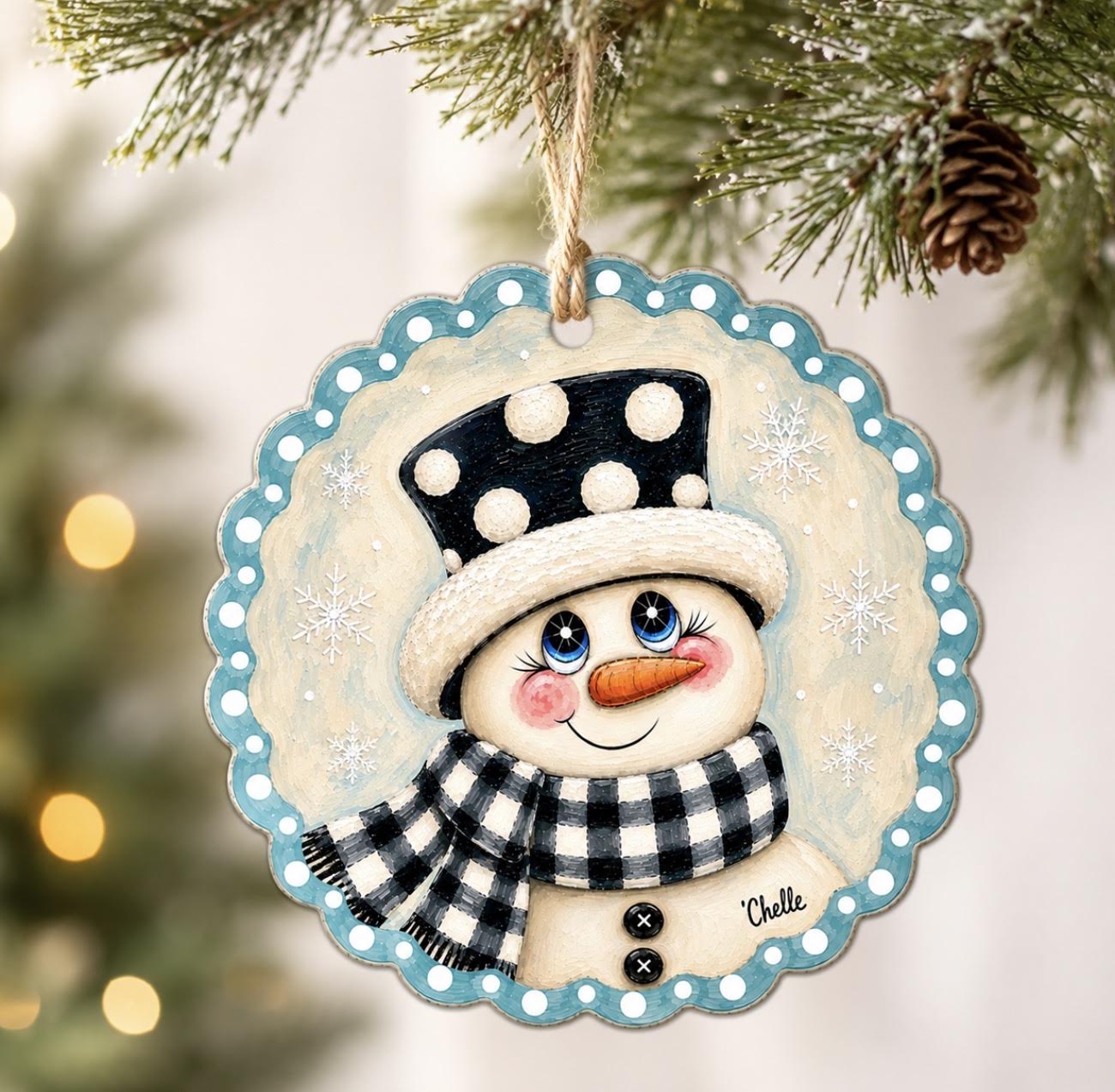 Christmas Ornament: Wintry Snowman