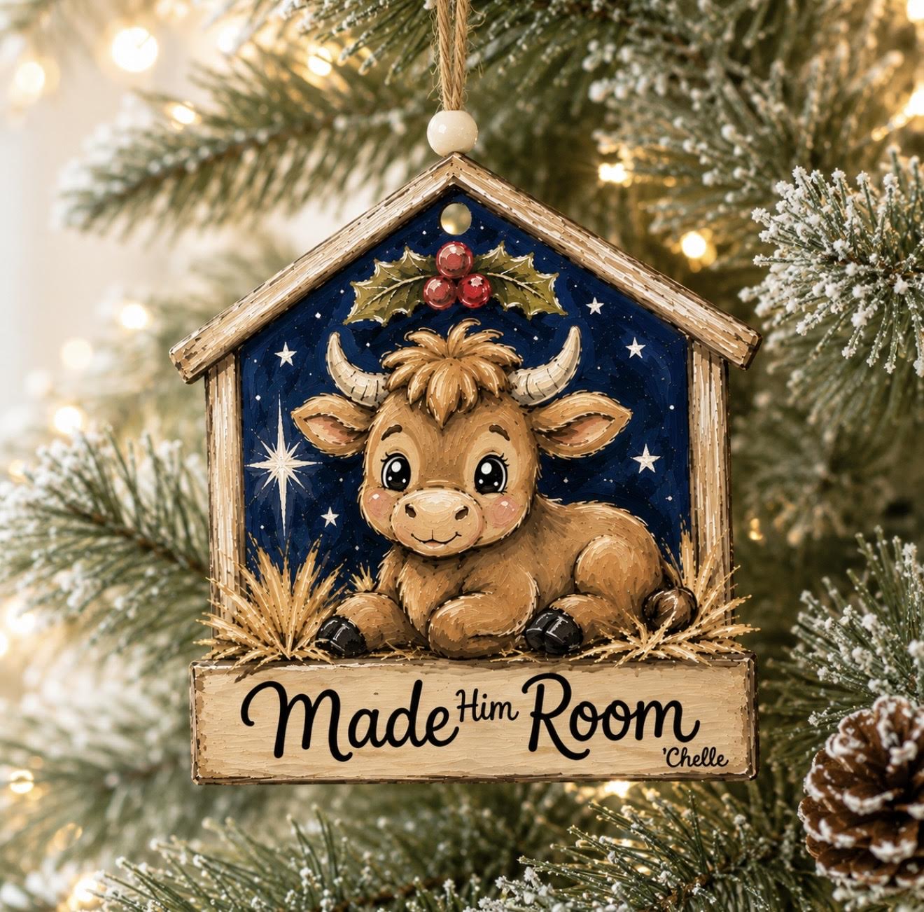 Christmas Ornament: Made Him Room