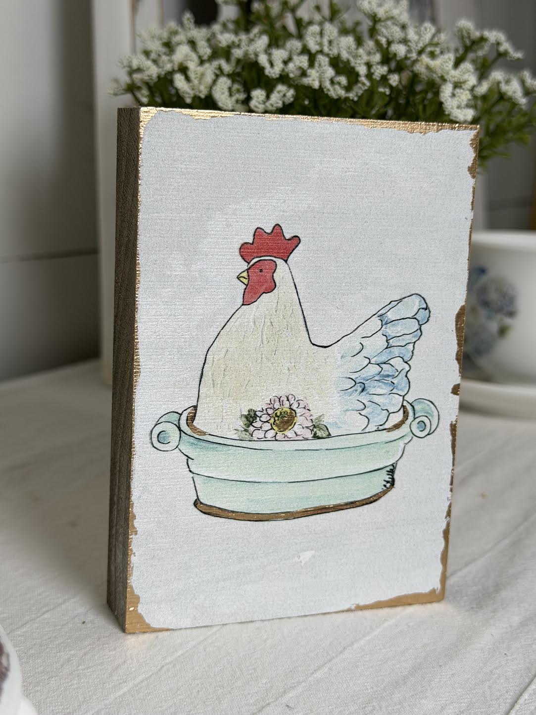 Decorative Blocks: Hen