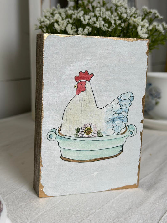 Decorative Blocks: Hen