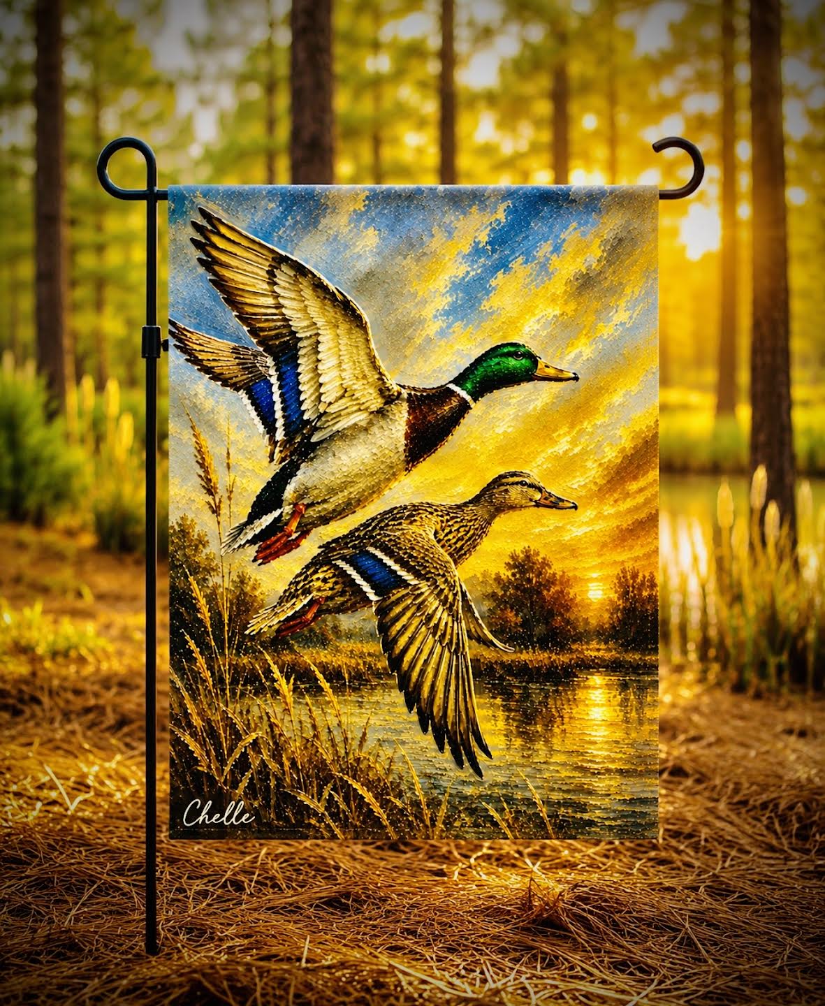 Garden Flag: Mallard Ducks
