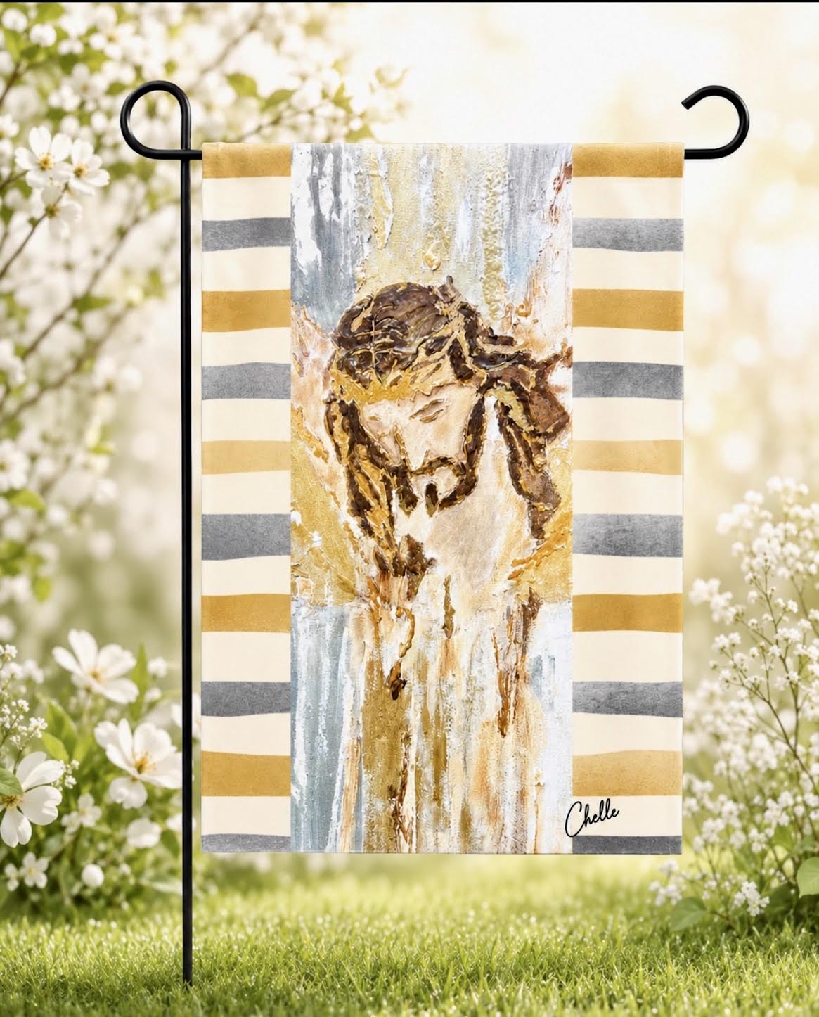 Garden Flag; Jesus on the Cross