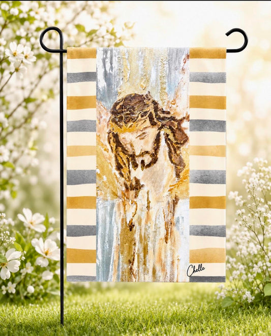 Garden Flag; Jesus on the Cross