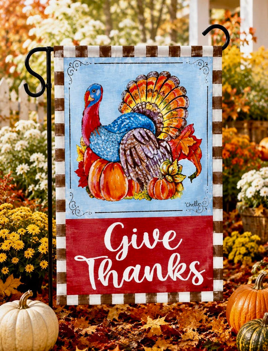 Garden Flag: Thanksgiving Turkey
