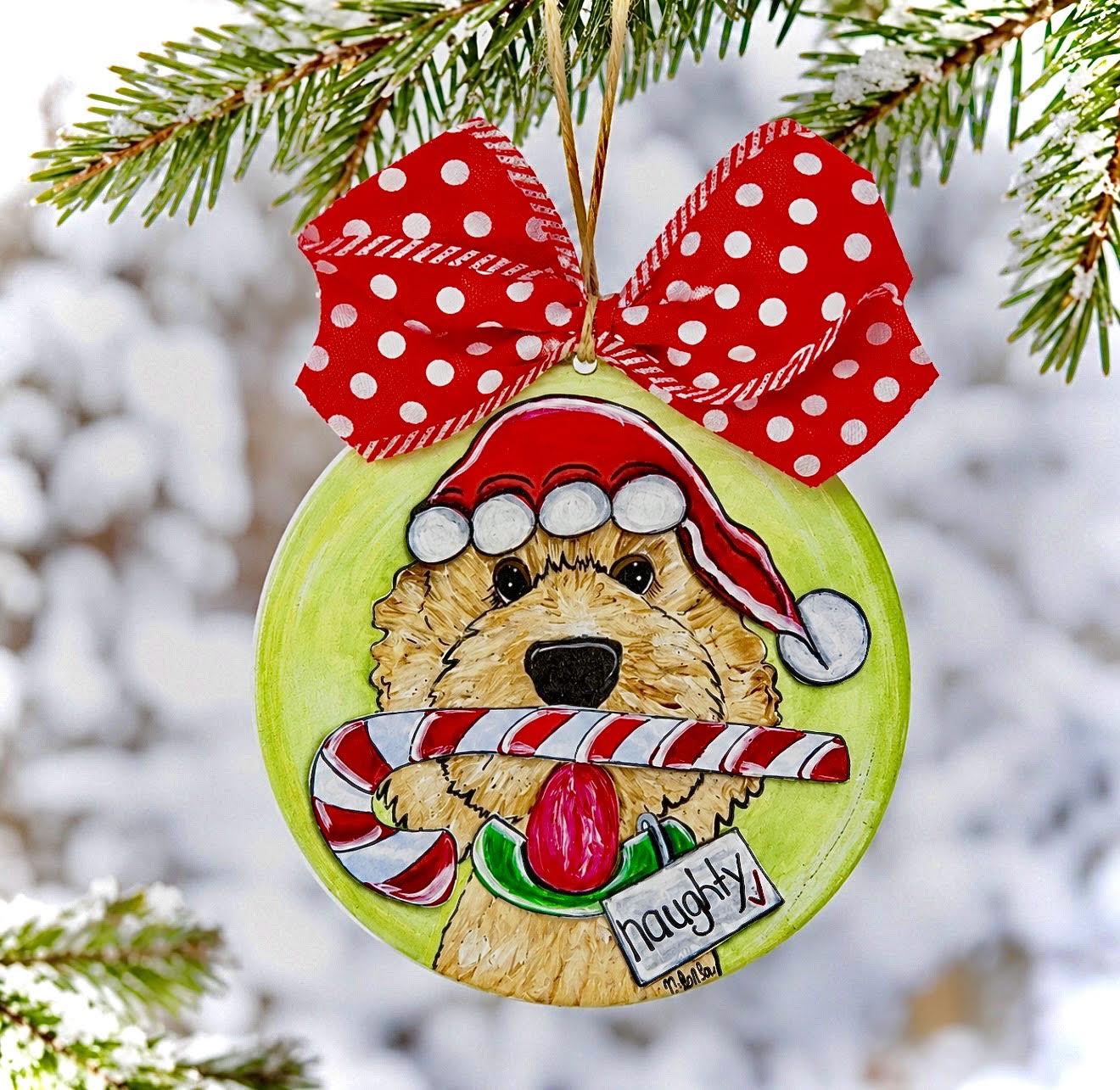 Christmas Ornament: Buddy Barks & The Candy Cane