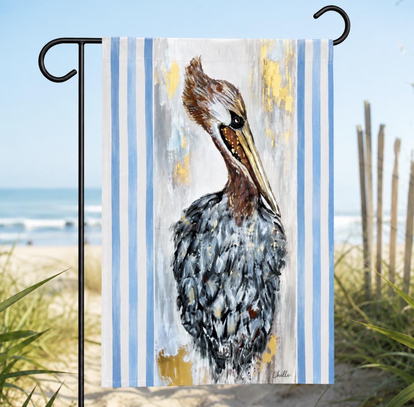 Garden Flag: Coastal Rita the Pelican