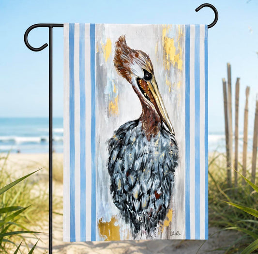 Garden Flag: Coastal Rita the Pelican