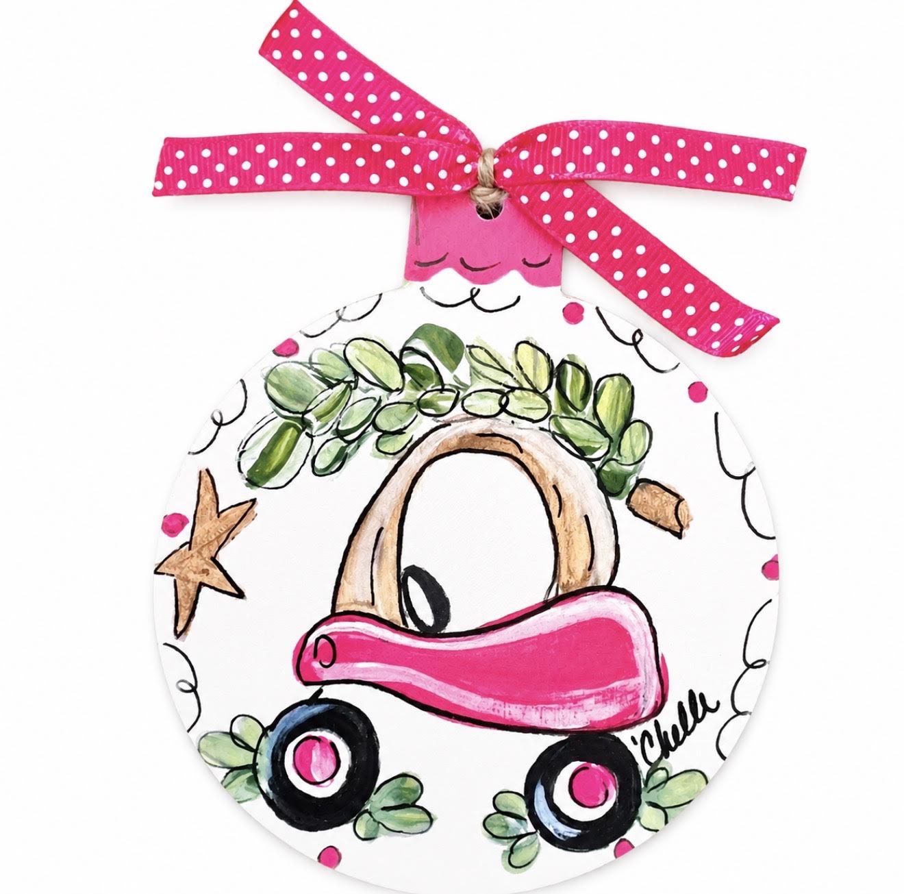 Christmas Ornament: Pink Toy Car
