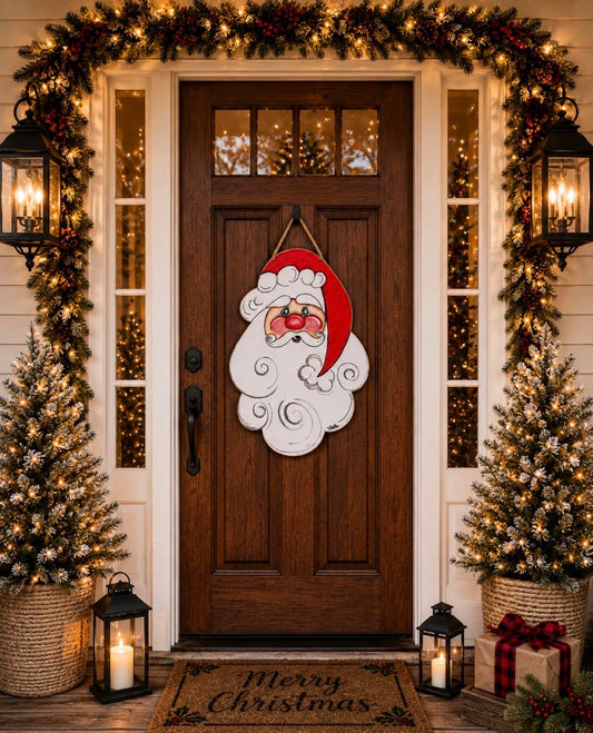 Door Hanger; Christmas, Santa, Large