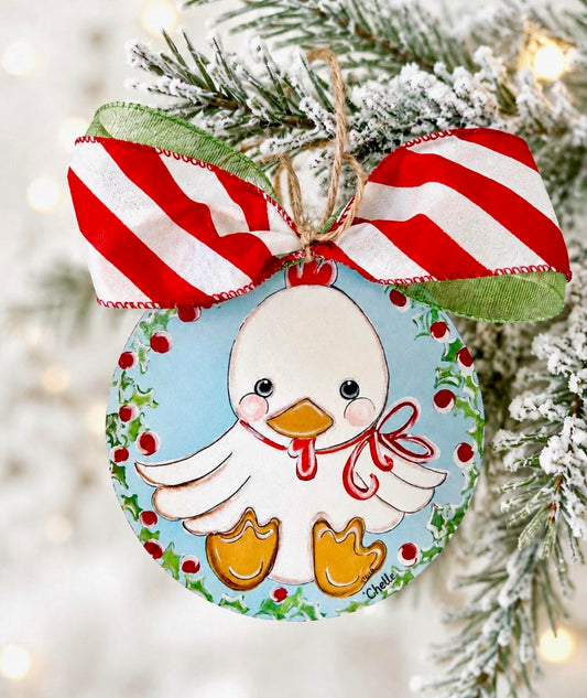 Christmas Ornament; Country Chicken