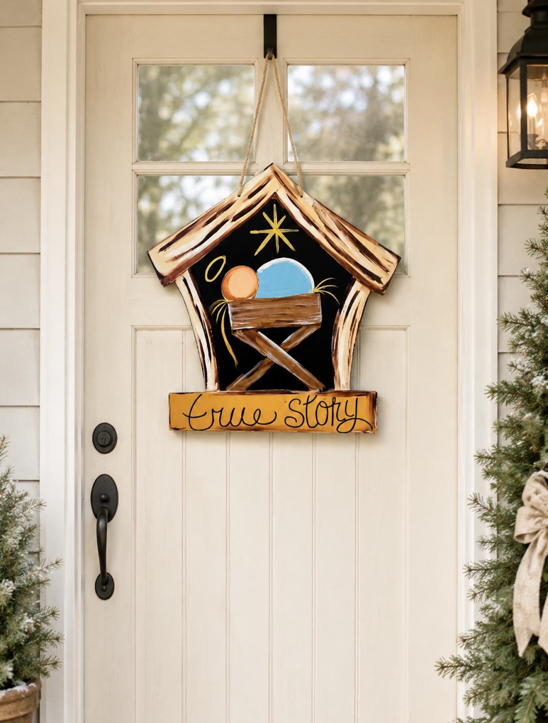 Door Hanger: Christmas, True Story, Large