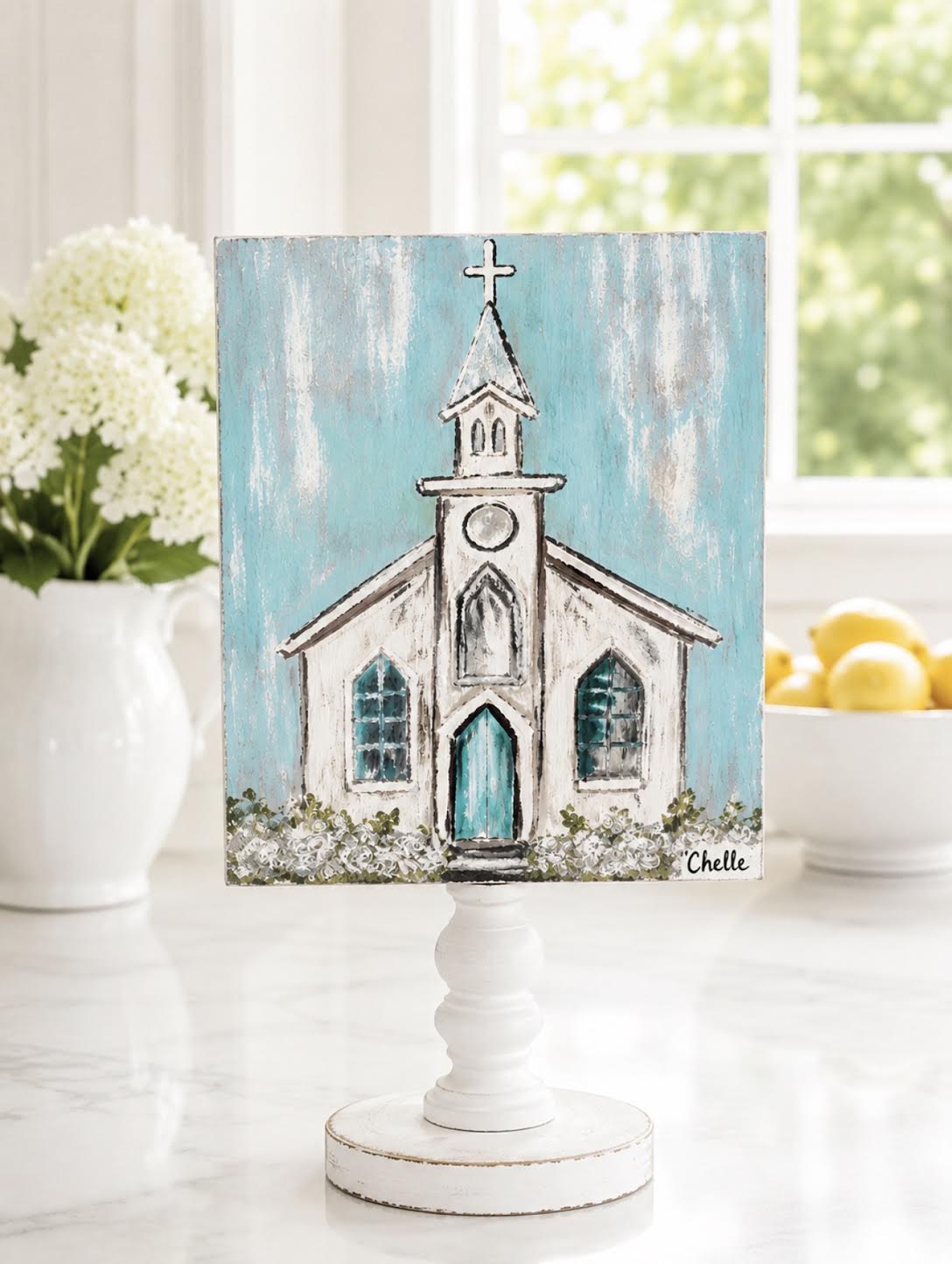 Seasonal & Everyday Toppers: Country Aqua Church