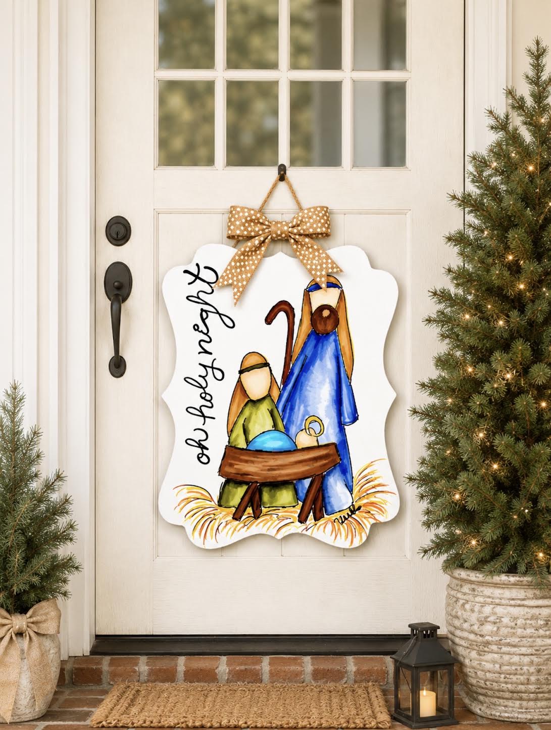 Door Hanger: Christmas, Oh Holy Night, Large
